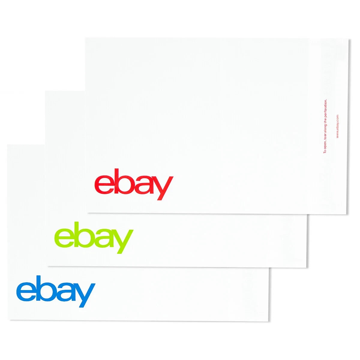 35 new EBAY 6.25″ x 8.5″ Polyjacket/Polymailer red, green & blue envelopes