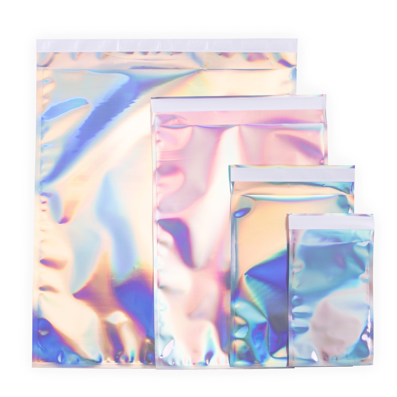 Pack of 100 Self-Sealing Adhesive Holographic Poly Mailer Shipping Envelopes