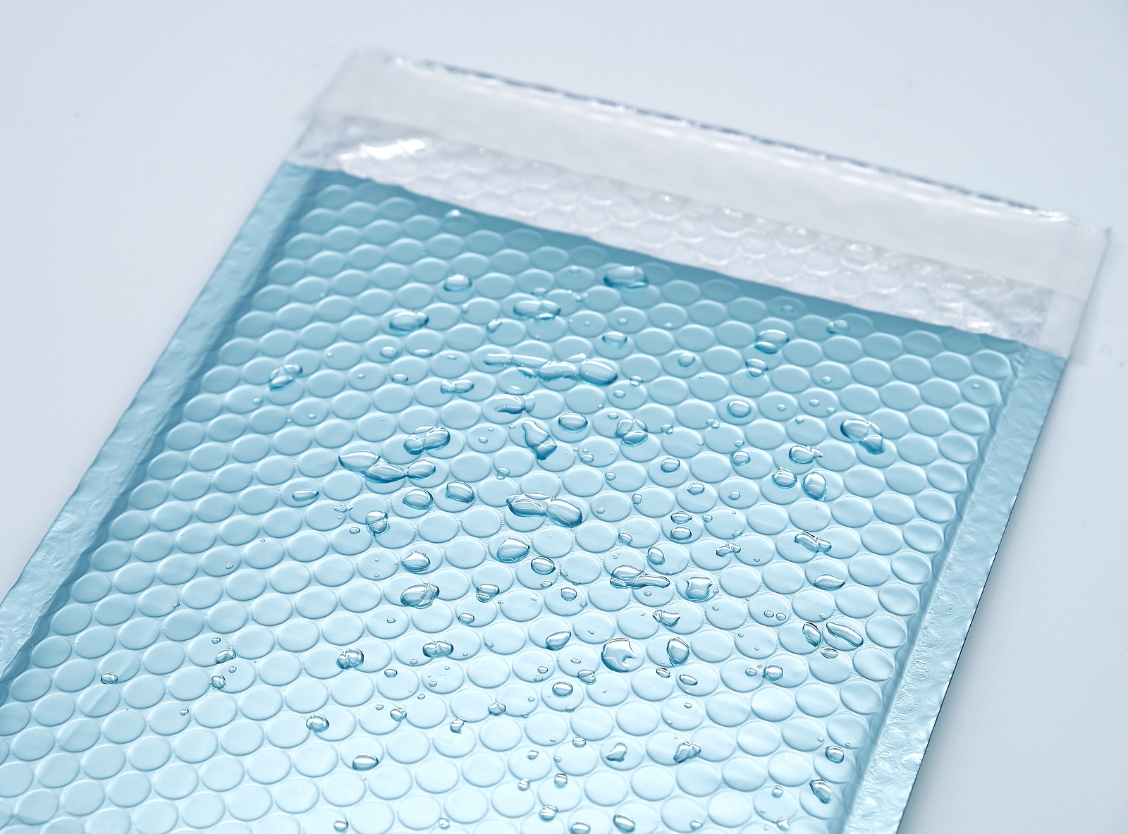 50 #2 Matte Metallic Ice Blue Poly Bubble Mailers 8.5×12 (Inner 8.5×11)