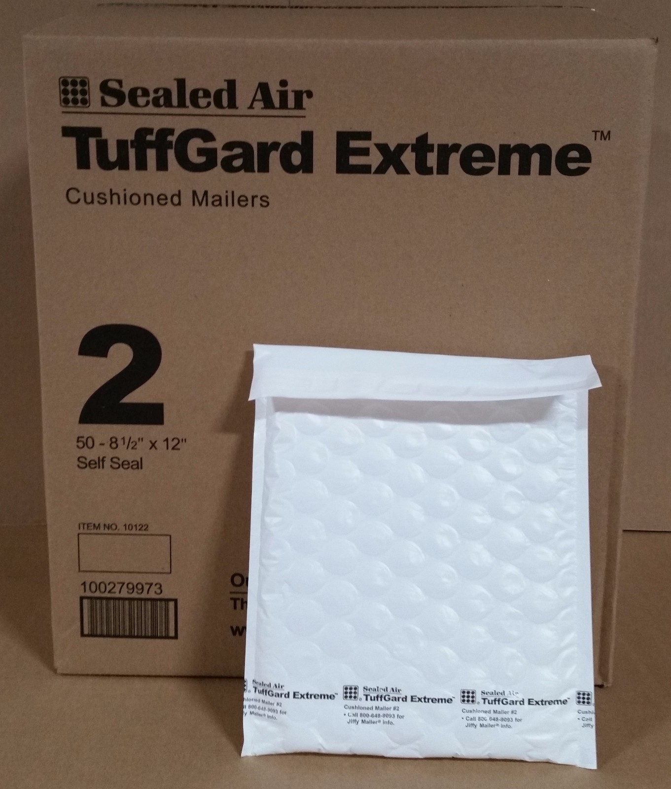 50 #2 8 1⁄2 x 12″ Jiffy Tuffgard Extreme® Poly Bubble Mailers – Extra Thick