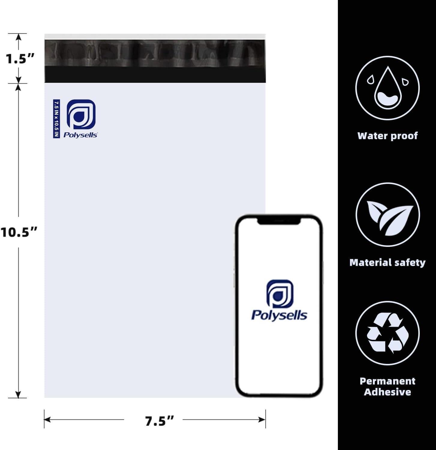 Tear-Proof Postal Mailing Bags, 7.5×10.5 Inch, 1000 pcs