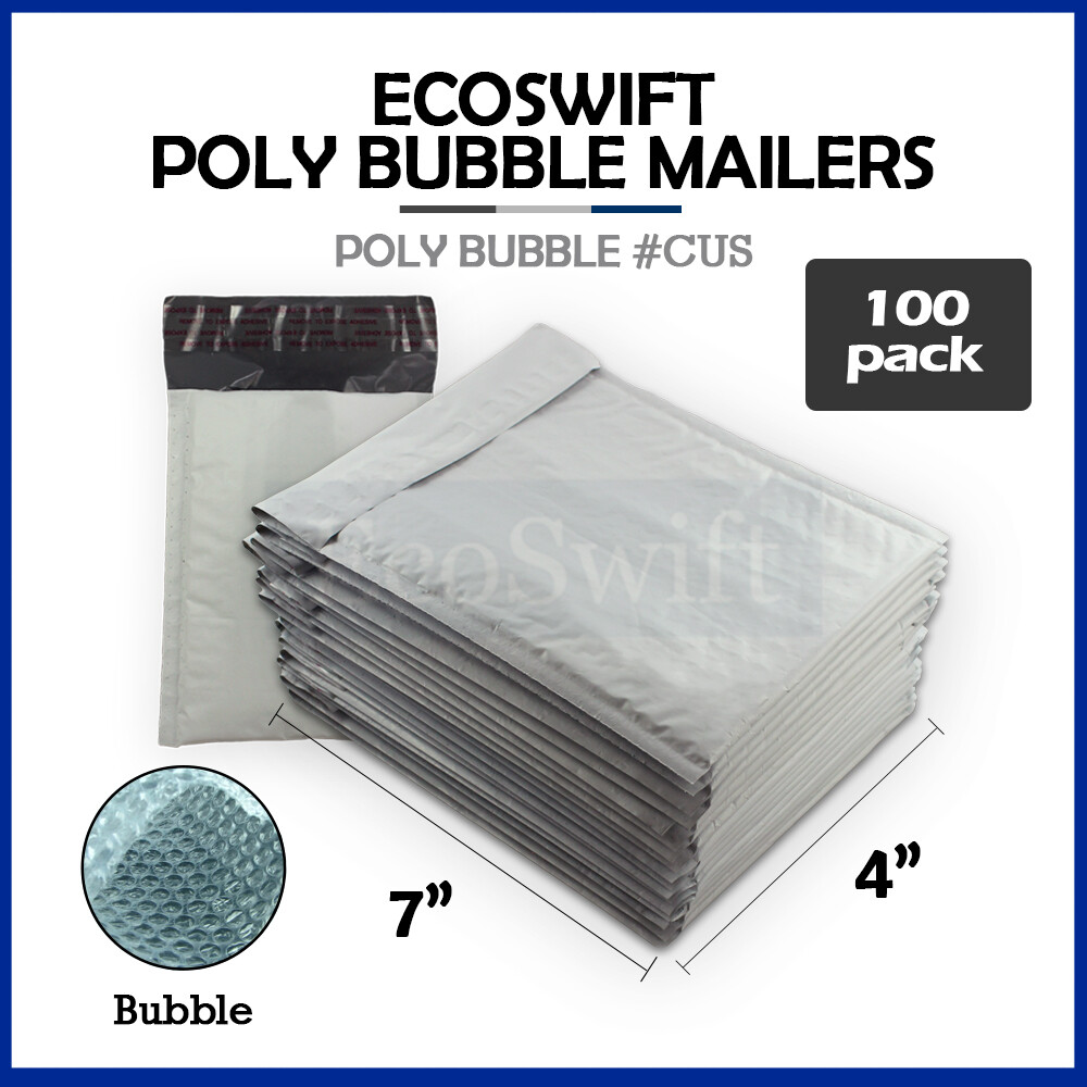 100 #0000 4 x6 EcoSwift Poly Bubble Mailers Padded Envelope Shipping Supply Bags