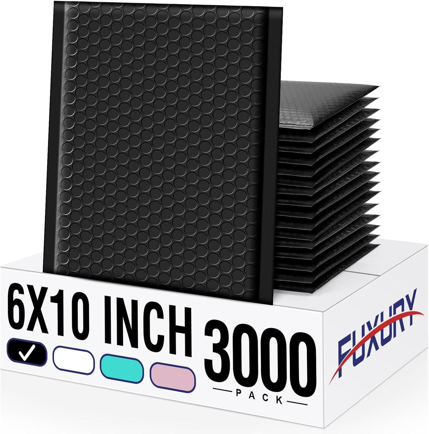 Bubble Mailers 6X10″ 100 Pack Black Padded Envelopes Usable Size 6X9″ Thick Mail