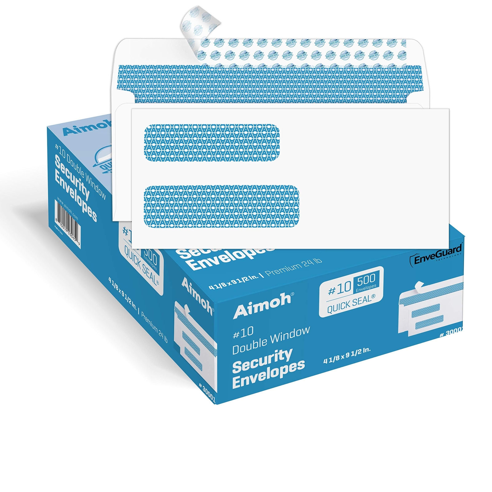 500#10 Double Window SELF Seal Security Envelopes – for Invoices, Statements …