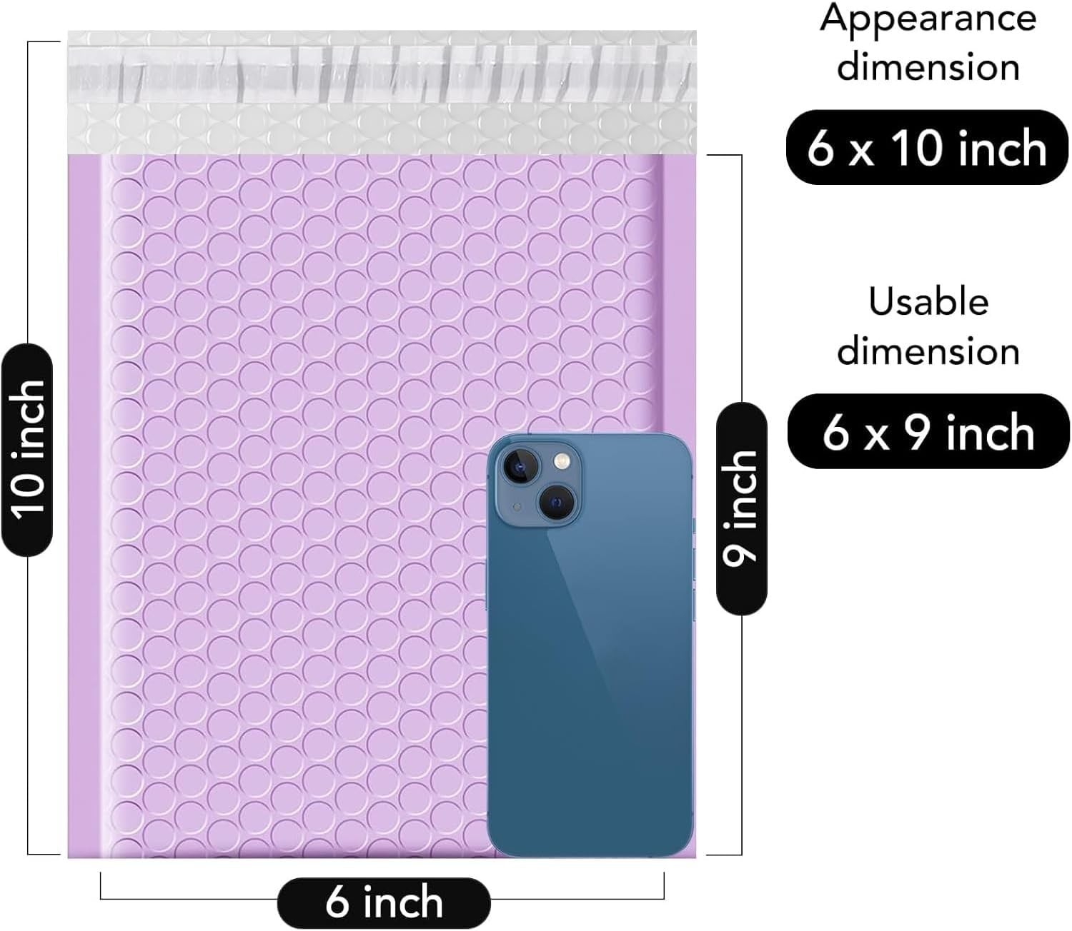 Bubble Mailers 6×10″ 100 Pack Small Bubble Shipping Envelopes Usable Size 6×9…