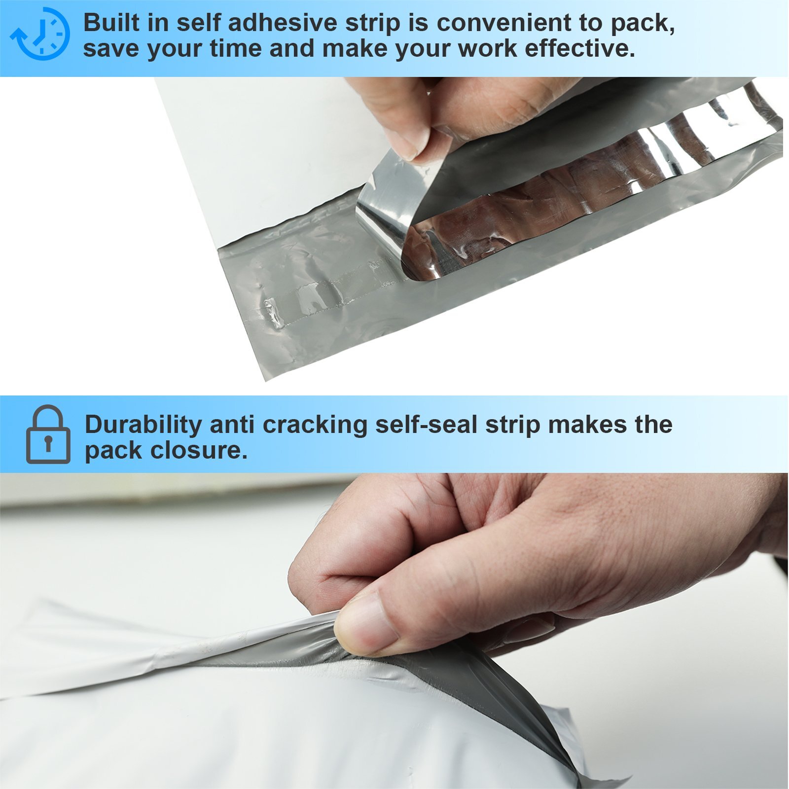 500-1000 PCS 6×9 7.5×10.5 14×17 Poly Mailers Shipping Envelopes Self Sealing Bag